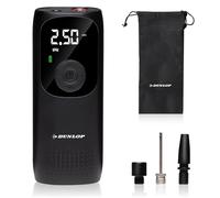 Dunlop Mini Compresor de Batería Bomba de Aire Eléctrica 150PSI - Universal y USB C - Pantalla Digital - Luz LED - Negro