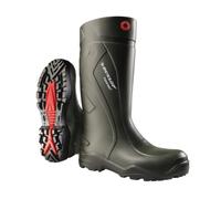 DUNLOP Protective Footwear Purofort+ Full Safety, Verde Oscuro/Rojo - 100% Impermeable - Talla 40