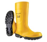 DUNLOP Work-It S5 - Botas de trabajo para hombre y mujer- Impermeables con puntera de acero y suela antideslizante - Amarillas - Tallas 43