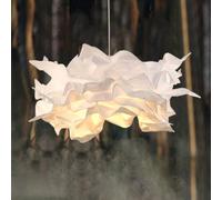 DUNMW Lámpara colgante de nube de papel de bricolaje creativa, lámpara de techo de flor de papel de arte simple Lámpara de techo de nube decorativa para dormitorio, sala de estar, comedor, 33.8 "