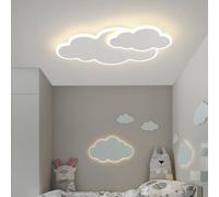 DUNMW Lámpara de techo Nube LED 3D de 50 cm con 2 nubes, lámpara de araña para habitación infantil, sala de estar, dormitorio de niño o niña, 3 luces, 36 W