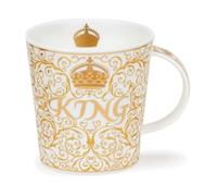 Dunoon Caingorm King - Taza de porcelana fina de 0,48 L con detalles de oro de 22 quilates
