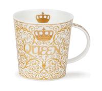 Dunoon Caingorm Queen - Taza de porcelana fina de 0,48 L con detalles de oro de 22 quilates