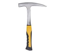 Duokon Martillo de Ladrillo de Acero Al Carbono con de Goma, Punta Puntiaguda Resistente a Impactos para Pruebas Geológicas de Rocas (S)