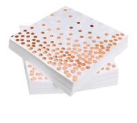 Duoleimi 50 servilletas de papel para fiesta de Año Nuevo, color dorado, Happy New Year y cumpleaños, 3 capas, decoración de mesa