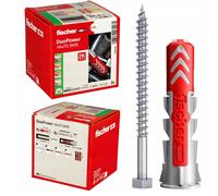 DuoPower Taco Fischer Nylon con Tornillo Taco Multiusos 5, 6, 8, 10, 12, 14