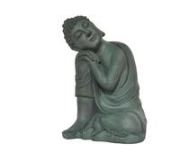 Dupi buda reclinado de jardin para decoracion | jardin exterior | estatua y figura decorativa | peso 4 kg | medidas 40x32x24 cm