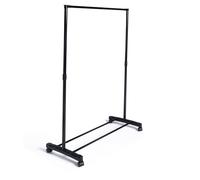 Dupi burro ropa easy con ruedas y estante, frenos, armario abierto, organizador zapatos, vestidor, burros percheros (negro, 74,5 x 41,5 x 157)