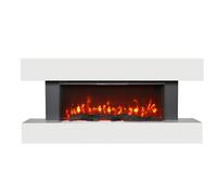 DUPI Chimenea Eléctrica Nero Pro SENZIA | 3 en 1 con Calefacción | Efecto Llama 3D Panorámica | 12 Colores Llama | Control Remoto