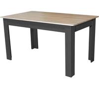 Dupi mesa comedor aitana con estructura y tapa superior de madera (taupe/negro, 110x70)