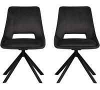 Dupi sillón de comedor calpe, butaca tapizado en antelina, diseño moderno, 59x49x83 cm (pack 2 unidades, gris velvet)