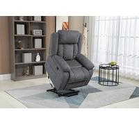 DUPI Sillón Relax Eléctrico California | Elevable y Reclinable | Levanta Personas | Tela 100% Poliéster | Fácil Montaje | Sistema Antivuelco, (Gris)
