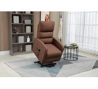 DUPI Sillón Relax Eléctrico Confort Elevable Reclinable | Mando a Distancia | Tela Poliéster 100% | Espuma HR Alta Resiliencia | Experiencia 25 años, Grande, Poliéster y Espuma | Marrón