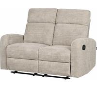 DUPI Sillón Sofá SOFT Relax Reclinable | Palanca Manual para reclinar Respaldo y reposapiés | Espuma HR Alta Resiliencia | Gris | 1 Plaza Beige
