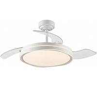 Dupi ventilador de techo con luz aero pro led | motor dc silencioso | 6 velocidades | aspas retráctiles | ø 50 cm | blanco