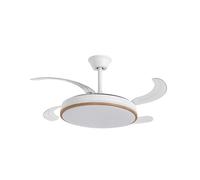 Dupi ventilador de techo con luz led cosmos | motor dc silencioso | función verano e invierno | 6 velocidades | programable | aspas retráctiles | blanco-taupe