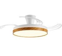 DUPI Ventilador de Techo con Luz POWER AIR LED | Motor DC Silencioso | Función Verano e Invierno | 6 Velocidades | Programable | Aspas Retráctiles | Mando a Distancia | Ø 50 cm | Madera