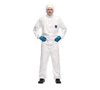DuPont Tyvek 500 Xpert | Ropa de protección química con capucha,Categoría III, Tipo 5-B y 6-B | Resistente pero Ligero | Blanco|Talla XXXL