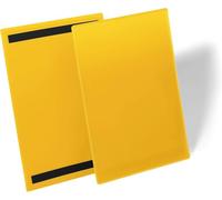 Durable 174404 Bolsa de identificación magnética Retrato A4, paquete de 50, amarillo