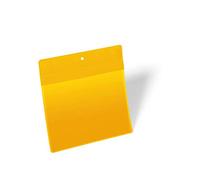 Durable 174604 Funda magnética de neodimio Extra Fuerte A5 Horizontal, paquete de 10, amarillo