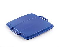 Durable 1800475040 Tapa Durabin Tapa para 90 litros, azul | Tapa para cubo de basura a juego con asas en el borde, apto para alimentos, 507 x 60 x 470 mm, plástico