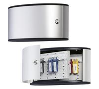 Durable 196023 Armario de llaves KEY BOX 12 con cerradura giratoria, para 12 llaves, plata