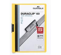 Durable 220904 Duraclip Original 60 (para 1-60 hojas de A4), 25 piezas, amarillo