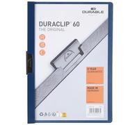 DURABLE Archivo clip-on Duraclip Original 60, hoja dura, hasta 60 hojas A4, azul noche, paquete 25