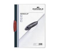 Durable 226003 Carpeta con clip Swingclip, 25 piezas, rojo