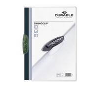 Durable 226005 Carpeta con clip Swingclip de PP, hasta 30 hojas A4, verde, paquete de 25