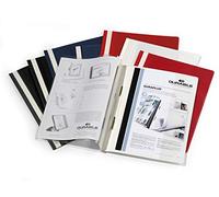 Durable 257900 Carpeta de fástener con cubierta transparente y tapa posterior de color Duraplus para A4, colores surtidos, paquete de 25