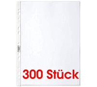 Durable 266819 - Fundas para Documentos (DIN A4, 0,06 mm, 100 Unidades), Color Transparente, 300 Hüllen (3 Beutel)