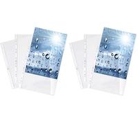 Durable 267619 Fundas multitaladro PREMIUM A4 crystal clear pp bolsa de 100 (DIN A4 Premium extra fuerte, 0.08mm) 100 unidades, cristalinas (Paquete de 2)