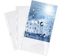 DURABLE Fundas multitaladro 267619 PREMIUM A4 PP cristalinas extra fuertes 0,08 mm – 100 unidades