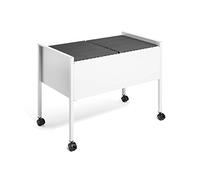 Durable 308210 Carrito para carpetas colgantes ECONOMY duo 100 A4, gris, de acero resistente a los arañazos, 760 x 592 x 425 mm