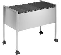 Durable 309523 Carrito para carpetas colgantes ECONOMY 80 A4, plateado, de acero resistente a los arañazos, 655 x 592 x 368 mm