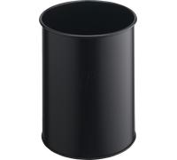 Durable papelera metálica negra