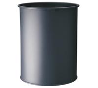 Durable 330123 papelera de metal redonda 15 litros, plata