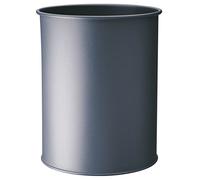 Durable 330158 Papelera de metal redonda de 15 litros, antracita