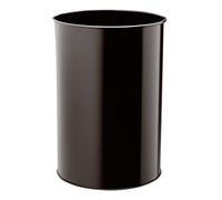 Durable 330301 Papelera redonda de metal, 30 litros, negro