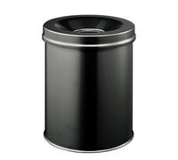 Durable 330501 papelera metálica con cenicero redonda de 15 litros, n