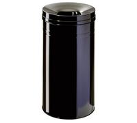 Durable 332601 Papelera metálica con cenicero redonda de 30 litros, negra
