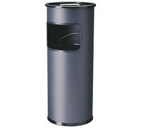 Durable 333058 Papelera metálica de 17 litros con cenicero integrado de 2 litros, antracita