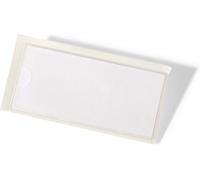 Durable 802119 Pocketfix, Fundas autoadhesivas Pocketfix 74x32 mm, bolsas de 10 unidades cada una, transparente