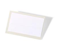 Durable 802219 Pocketfix, Fundas autoadhesivas para etiquetas de inserción, bolsas de 10 piezas cada una, 46 x 76 mm, 74 x 43 mm, transparente