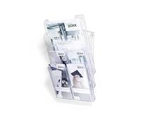 Durable 861319 Folleto del Sistema de Dispensadores Combiboxx Pro, para formatos DIN A4 y 1/3 A4, para aplicación de mesa y pared, transparente