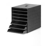 DURABLE Cajonera IDEALBOX PLUS 7 A4 7 compartimentos 100% reciclable certificada Ángel Azul antracita