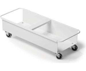 DURABLE Carrito para 2 uds de Durabin® 40L rectangular, 1801622010, Blanco