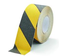 Durable Cinta antideslizante color DURALINE GRIP, 75 mm x 15 m, para asegurar escaleras, rampas, amarillo/negro, 1085130