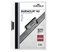 DURABLE Carpeta con clip Duraclip Original 60 para 1-60 hojas A4 25 piezas blanco